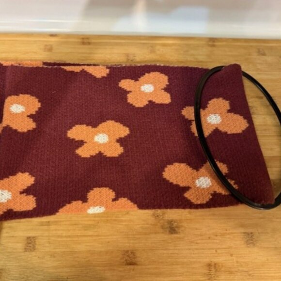 Retro Boho Colorblock Floral Knit Scarf - Picture 15 of 16